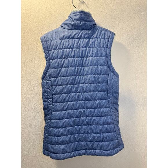 North Face Girls Blue Green Reversible Sherpa Vest Aqua Fleece Lined M 10 - Picture 6 of 11